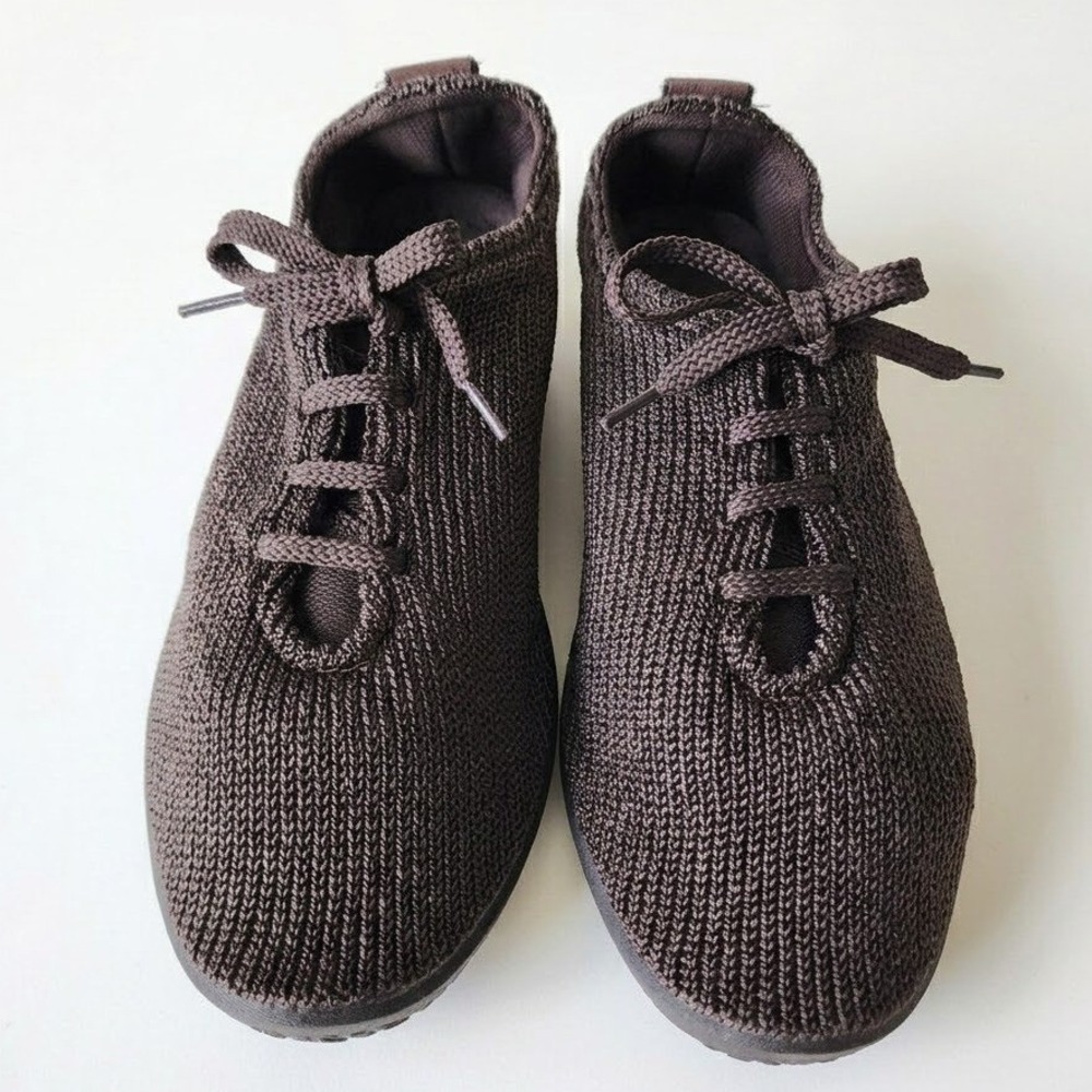 Arcopedico Net 3 Knit Sneakers Womens 39 Brown Lace Up Comfort Walking Shoes